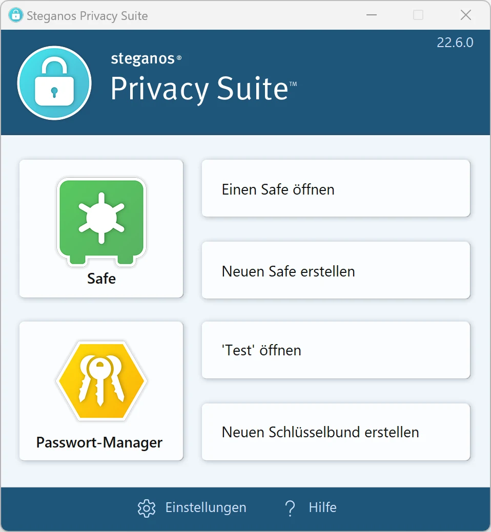 Steganos Privacy Suite unter Windows
